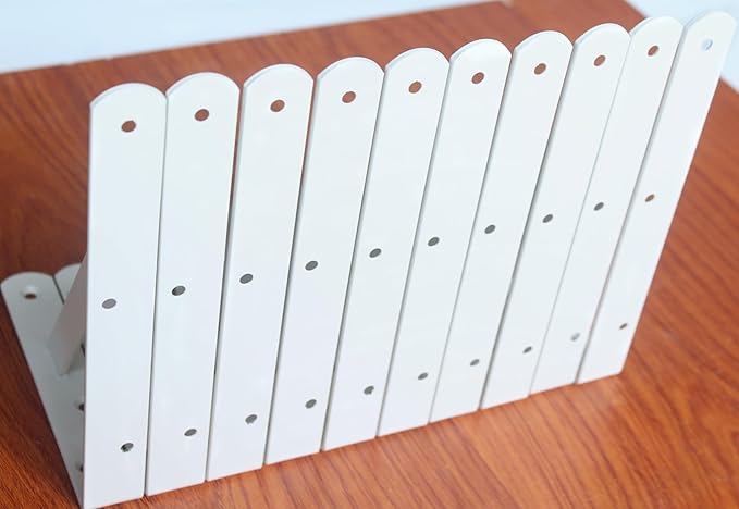 20 Pack L8 x H 6" White Heavy Duty Shelf Brackets with Screws Metal Shelf Brackets Shelf Support Angle Brackets for Shelves L Brackets Heavy Duty Floating Shelf