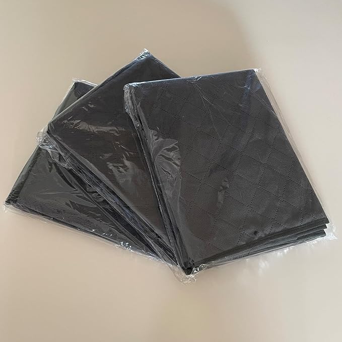 Clothes Storage Bags with Zipper, Foldable Clear with Lids and Handle, For Blanket Clothes Comforter Closet Organization, 3-Pack, 90L, Grey