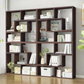 Expandable Bookcase with Adjustable Width,Wooden Room Divider Bookshelf,Standing Display Storage Organizer for Living Room,Study Room or Home Office