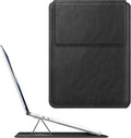 Fintie Sleeve Case for MacBook Air 13.6 A3240 A3113 A2681, Pro 14 A3434 A3401 A3185 A3112 A2992 A2918 A2779 A2442, MacBook Pro/Air 13 - PU Leather Slim Bag Cover with Stand Feature, Black