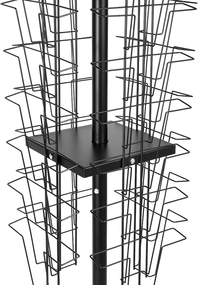 360°Rotating Magazine Rack Floor,Brochure Display Stand Magazine Displa Holder for Retail, Office & Trade Shows