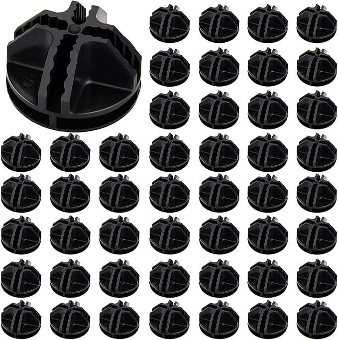 48 Pieces Cube Connectors Plastic Storage Wire Cube Organizer ABS Connectors for Modular Closet Storage Organizer and Wire Shelf (Black)