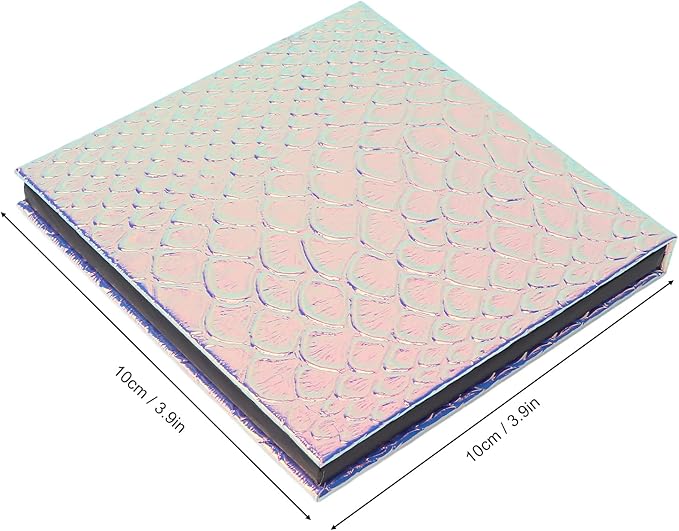 PU Empty Eyeshadow Palette, Fish Scale Small Magnetic Palette, Portable Magnetic Cosmetics Palette for Storing Eye Shadow, Lipstick, Blush, Loose Powder
