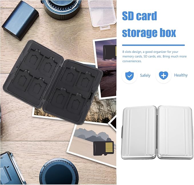 COHEALI Delicate Memory Card Case Box Portable Storage Holder for Micro and Standard Cards Drop Resistant Compact Organizer with Sturdy Construction and Scratch Protection for Digital
