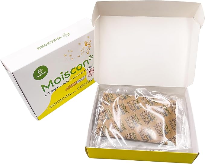 62% Two-Way Humidity Control Packs, 67 Gram 20 Pack for Storing 1 lb, Size 67 Moisture Control Packets Individually Wrapped, Humidifier Packs for Storage Containers