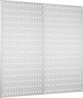 Pegboard Wall Organizer 2 PCS 32" x 16" Silvery Peg Board Metal Pegboard Panels for Garage Tool Storage