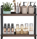 Bathroom Counter Organizer,Bathroom Countertop Organizer,Counter Shelf,Countertop Storage,Organization and Storage,Makeup Shelf,Sink Caddy(Brown 2 Tier)