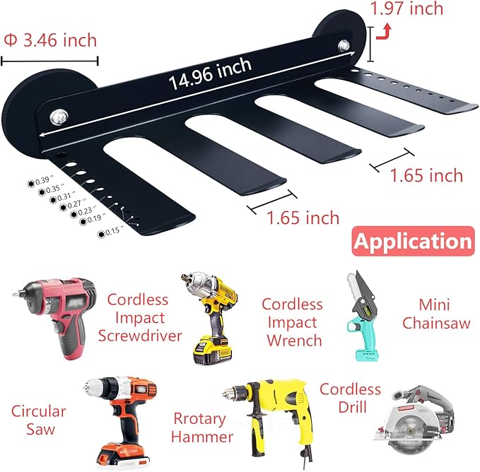 MUTUACTOR Power Tool Organizers and Storage Drill Tools Holder Magnetic Mount,1PCS Heavy Duty Magnetic Tool Holder,Utility Storage Rack for Garage,Warehouse,Clearance,Hand Tools,Workshop,Shed