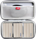 Hermitshell Hard Travel Case for Samsung T7 Shield 2TB / 1TB / 4TB, Portable SSD, USB 3.2 Gen2 External Solid State Drive (Grey, Case for 3 Hard Drives)