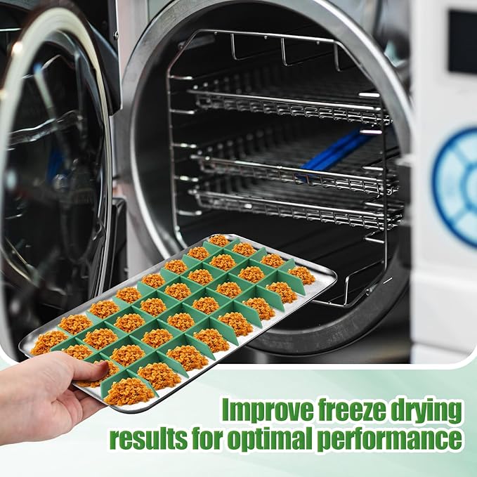 5 Sets Freeze Dryer Tray Dividers, Compatible with Harvest Right Freeze Dryer, Candy Tray Dividers Accessories (Small,Green)