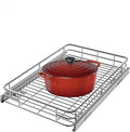 Cabinet Pull Out Shelves (14" W x 21" D), Heavy-Duty Pull Out Shelves for Kitchen Cabinets, Chrome-Plated Steel Slide Out Shelf