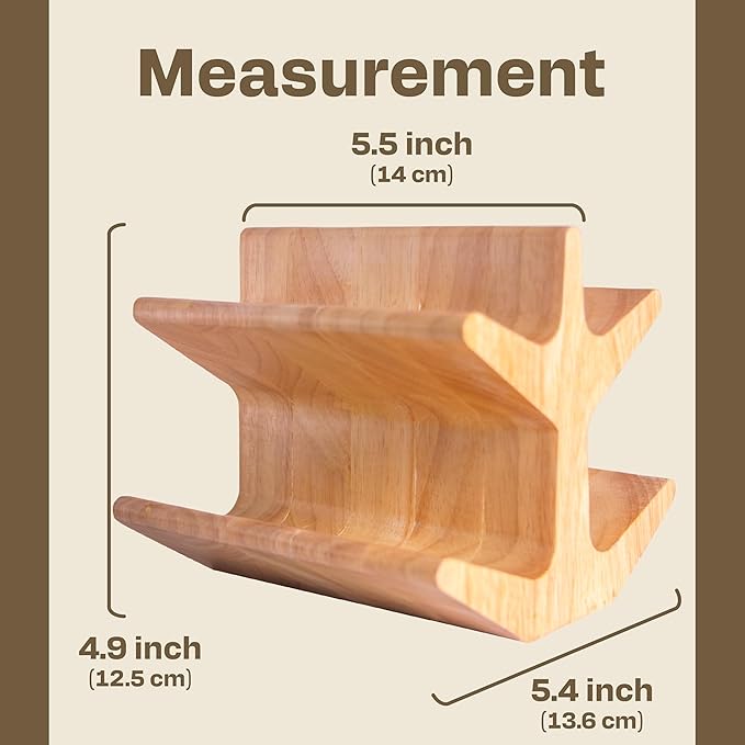 Decorative Remote Control Holder - Multiple Eyeglass Holder Stand - Remote Caddy for Table Bed - Wooden TV Remote Holder Storage - Coffee Table Organizer - Bedside Reading Glasses Holder
