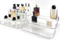 Perfume Organizer - 2 Pack Three-Tiered Shelf - Perfume Lotion Skincare Stand, Spice Vitamins Medicine Bottles Holder,Sturdy Clear Rack for Kitchen Bathroom Countertop Cabinet Storage