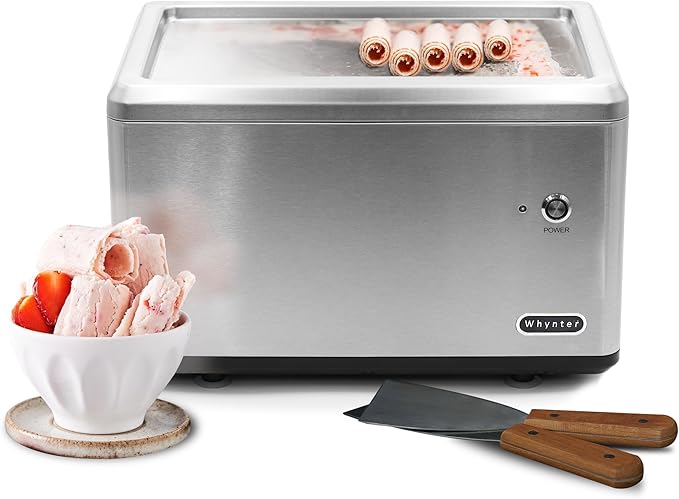 Whynter ICR-300SS 0.5-Quart Stainless Steel Rolled Ice Cream Maker With Compressor