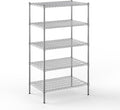 24" Deep x 36" Wide x 64" Height Wire Shelving Kit | 5-Tier | NSF Commercial Storage Rack Unit