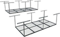 FLEXIMOUNTS 4x8 Overhead Garage Storage Rack, Adjustable Organization System, Heavy-Duty Metal Ceiling Racks, 2 Pack, Hammertone, Classic Series