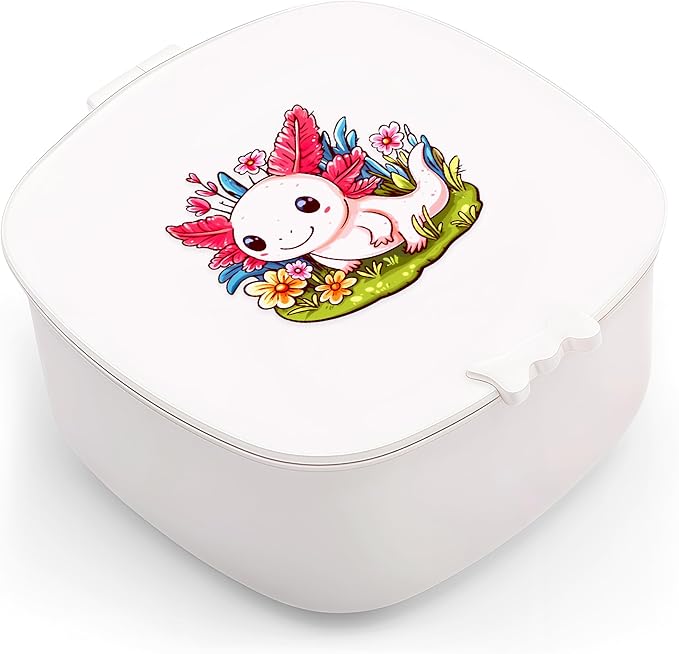 Small Hair Accessories Organizer Box For Girls Kids Teens Women, Hair clips/Ties/bands/pins/barrettes/scrunchies Organizer and Storage! (Axolotl)