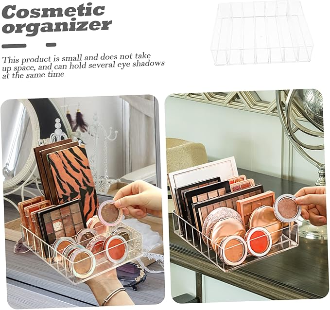 Acrylic Makeup Stand Eyeshadow Palette Holder Countertop Organizer Vertical Storage for Cosmetics