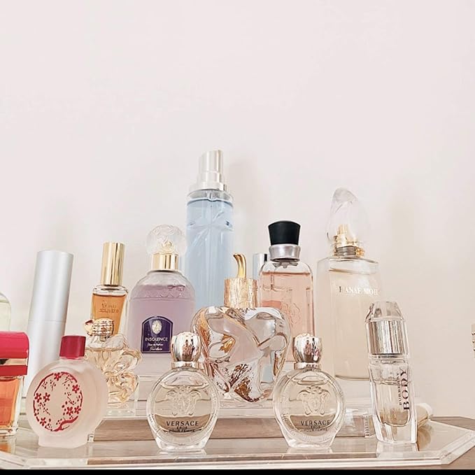 BY ALEGORY byAlegory Acrylic Mini Perfume & Scented Oils Organizer Vanity Display 4 Tiers For Storing Mini, Travel Size, Rollerball Beauty Bottles - Clear