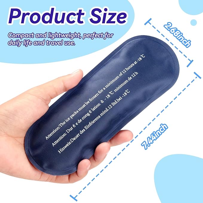 Ice Pack for Insulin Travel Case, TSA Approved Reusable Medical Cooler Bag Ice Packs for Diabetic (Pack of 4)