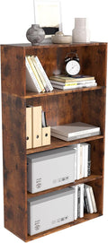 Wooden Cube Storage Organizer,Low Bookcase Storage Display Organizer (Brown, 4 Cube-W(23.6inch))