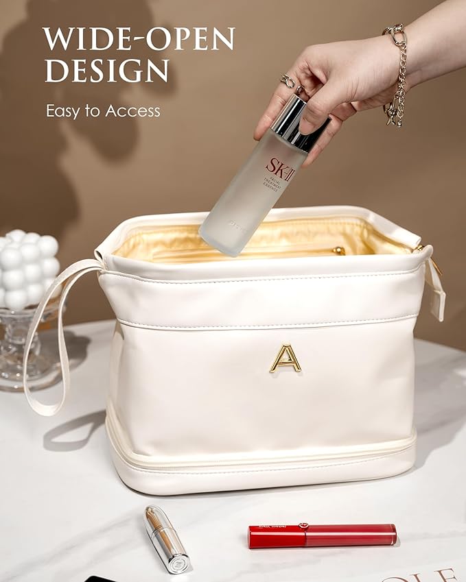 Birthday Gifts for Girls, Women Makeup Bags, Things For Teen Girls Cosmetic Bag with Makeup Brush Organizer,Toiletry Bag, Gifts for Girlfriend Friends Female Mom Sister Cute Toiletry Bag