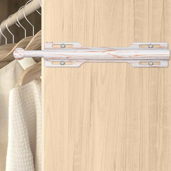 FIRJOY 12" Valet Rod for Closet Pull Out (1 Pack, Marble Grain)