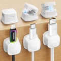 Rocoren 6-Pack Magnetic Cable Clips Cord Organizer - USB, HDMI Cable Management Accessories for Desk, Wall, Car