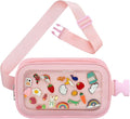 Pin Bag Fanny Pack, Ita Bag Storage Pin, Pink Crossbody Belt Bags for Women Girls Gifts, Pins Display for Sports Memorial Travel Brooches(No Pins Included)