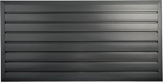 HANDIWALL (BLACK) PVC Slatwall Garage Wall Organizer, 4x2ft Heavy Duty Framed Slatwall Panel Storage Kit, Wall Mount Organizing Storage System For Slatwall Accessories