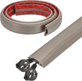 HARFINGTON 4ft Cord Cover Floor W0.6 x H0.33 Inner Channel PVC Hide Extension Cable Floor Wire Hider Wire Covers Protector for Prevent Cable Trips Cables Management, Light Grey