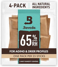 Boveda 65% Two-Way Humidity Control Packs For Aging & Long-Term Storage in Plastic & Wood Boxes – Size 60 – 4 Pack – Moisture Absorbers – Humidifier Packs – Hydration Packets in Resealable Bag