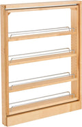 Rev-A-Shelf Base Filler Pullout Organizer Rack for Kitchen/Bathroom Cabinets w/Soft-Close, 3"