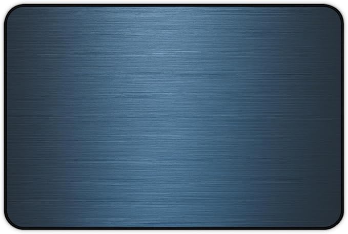 Brushed Metal Texture Desk Mat - Extended Mouse Pad & Desk Pad, Neoprene Surface, Non-Slip Rubber Base, Stitched Edges, Desk Protector for Keyboard & Mouse, Sizes 12x18/12x22/16x32 (Blue, 12x18)