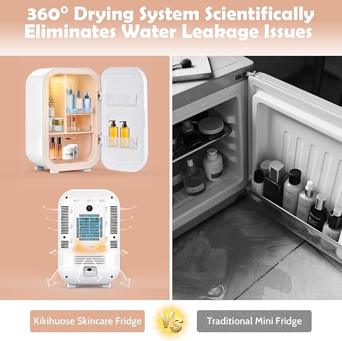 22L Mini Skincare Fridge, Beauty Fridge for Cosmetic Storage, 44°F Intelligent Temperature Control, Personal Small Makeup Refrigerator for Bedroom, Dorm