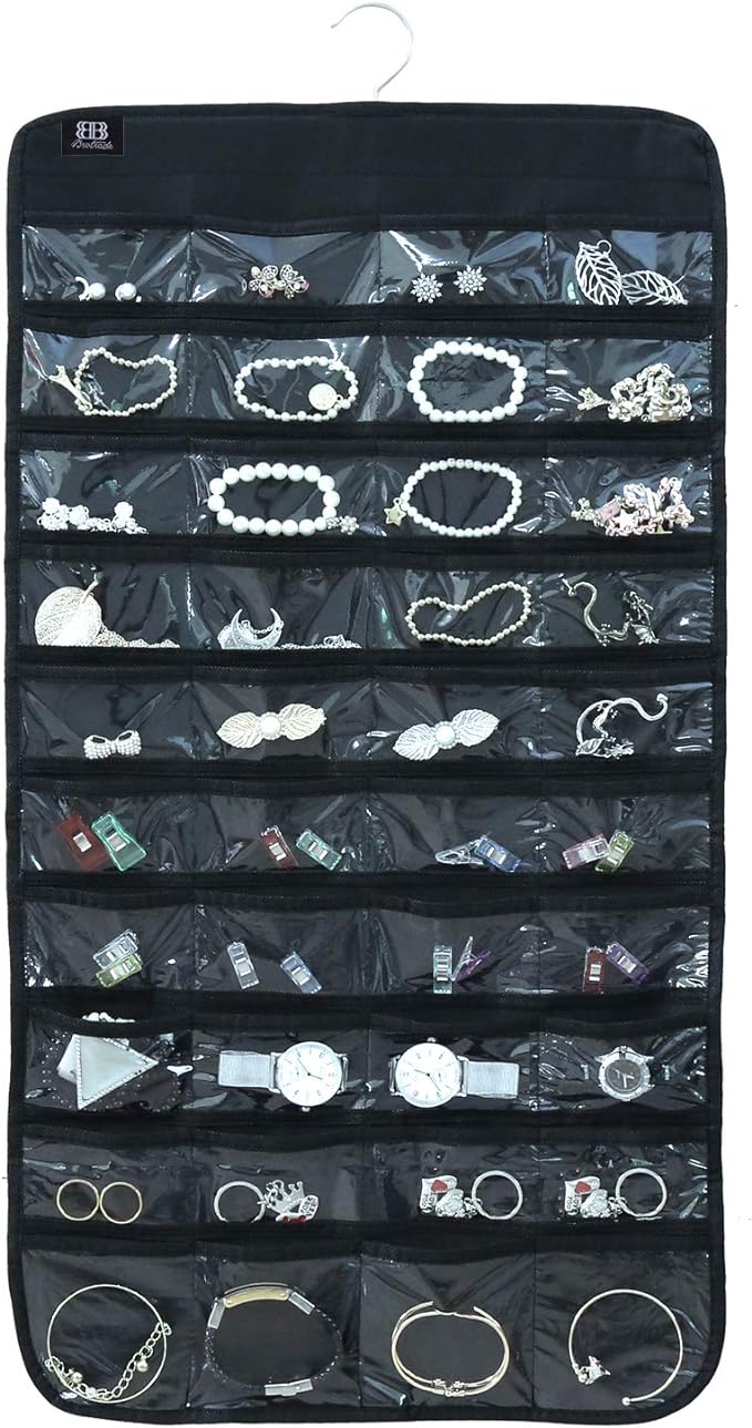 BB Brotrade Hanging Jewelry Organizer,Accessories Organizer,80 Pocket Organizer for Holding Jewelries