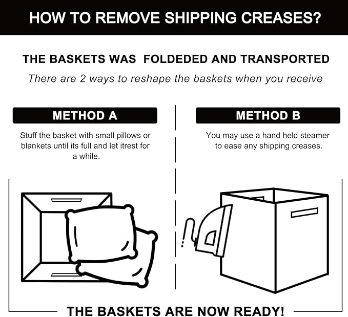 OIAHOMY Cube Storage Basket, 3-Pack Woven Cotton Rope Baskets, 11-Inch Cube Basket with Handles, Great for Shelves, Closets, Children's Toy Organization - White & Brown