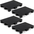 1 Pcs Plastic Pallet for Basement Storage Easy Stack Lightweight Floor Pallet Display Flooring Room Supermarket Christmas, Support up to 2000 Lbs (31.5'' L X 24'' W X 4.7'' H,Black)
