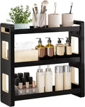 Bathroom Counter Organizer,Bathroom Counter Shelf,Bathrooms Organizers,Under Sink Organizer,Cologne Organizer For Men,Cologne Stand,Spice Rack,Cabinet Organizers(Black 3 Tier)