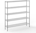 14" Deep x 60" Wide x 64" Height Wire Shelving Kit | 5-Tier | NSF Commercial Storage Rack Unit