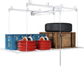 Montary 6x3 FT Overhead Garage Storage Rack for 10-12 FT Ceiling, Adjustable Ceiling Storage Rack with Safety Lock, 270LBS Capacity All-Steel Construction Heavy-Duty Garage Lifting Organizer