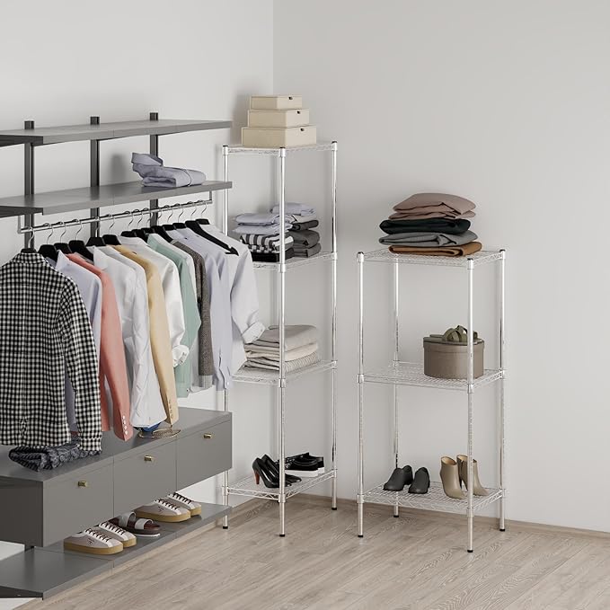 18" Deep x 24" Wide x 54" Height Wire Shelving Kit | 3-Tier | NSF Commercial Storage Rack Unit
