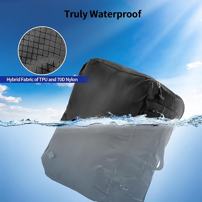 Keaber Travel Vacuum Bag with Pump,Reusable Airless Vacuum Bag for Travel Luggage, Space Saver Vacuum Storage Bags Sealer for Clothing (1-Pack,Black,USB Electric Pump)