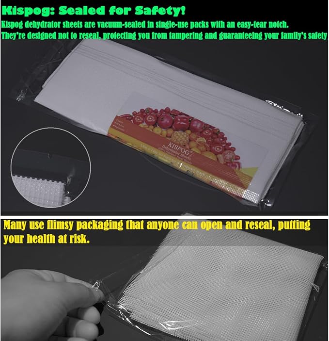 Mesh Dehydrator Sheets for COSORI - by Kispog- 10pcs/stes Silicone Drying Sheets 12x13 inch Compatible with Magic Mill Ivation Chefman ChefWave