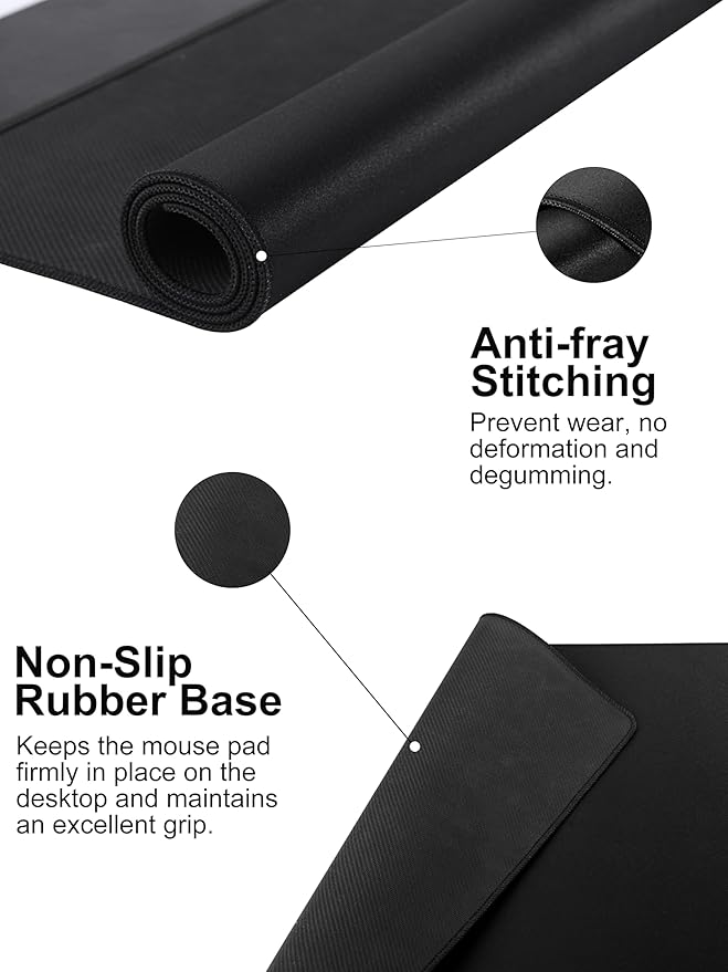 TopMade Mouse Pad with 15W Wireless Charging & Removable 8-Digit Solar Calculator, Exact Large Desk Pad, Waterproof Mousepad Home Office Desk Mat (Includes 20W PD Power Adapter & 6.56ft Woven Cable)