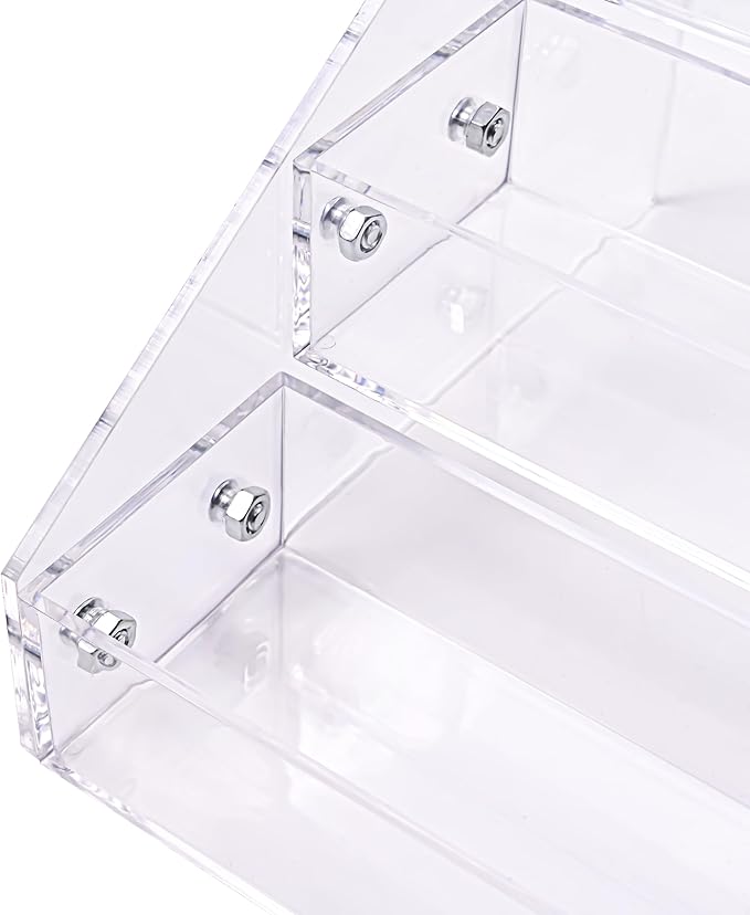 Kingtaily 7 Tiers Layers Organizer Rack Stand Holder Large Capacity Acrylic Clear for Nails Polish Essential Oil Lipstick and Sunglasses