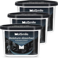 Moisture Absorbers 3 Pack, Activated Carbonfor Closet Dehumidifier Moisture Absorbers, 10.5 oz Refillable Humidity Absorber Boxes for Closet, Car ＆ Basement