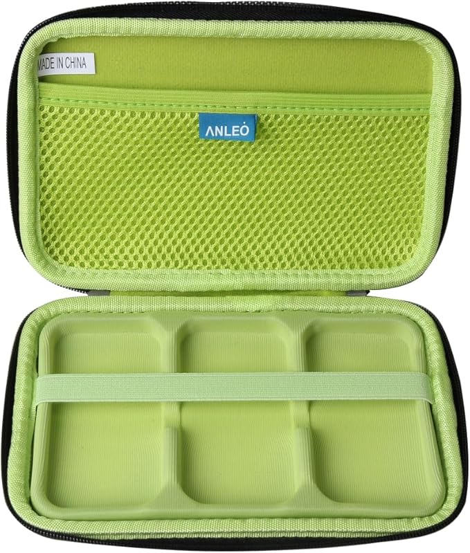 Anleo Hard Travel Case for SanDisk 500GB / 250GB / 1TB / 2TB Extreme Portable SSD (Black+Monterey, Case for 3 Hard Drives)