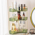 3-Tier Corner Bathroom Counter Organizer – Classic Storage Shelf for Makeup, Perfume & Toiletries, Space-Saving Countertop Tray Fits Bathroom, Dresser, Kitchen (Sage Green)