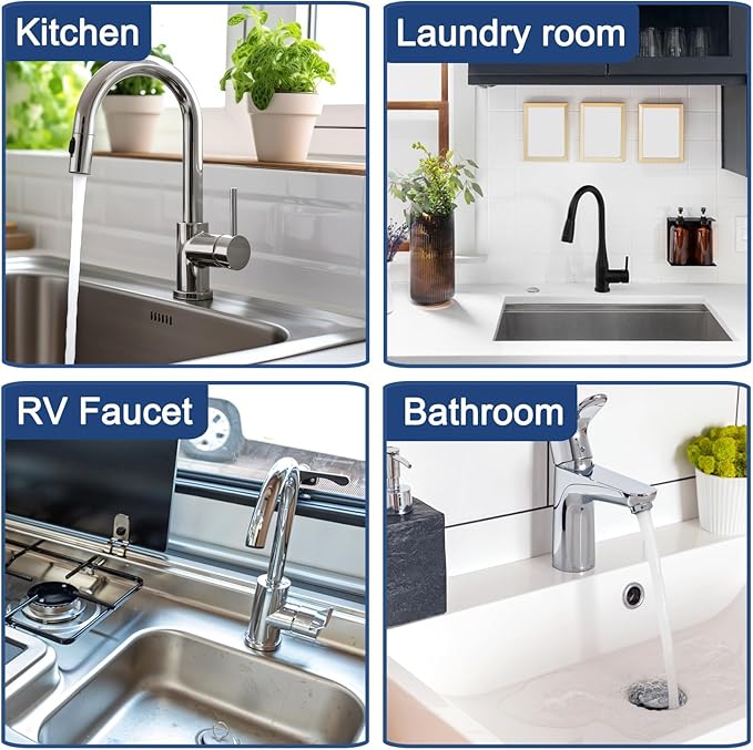 Meiliweser Silicone Faucet Mat for Kitchen Sink – Gen 2 Splash Guard with Upgraded Outlet & Slope – 18” x 5.1” Water Catcher & Sink Sponge Holder for Kitchen and Bathroom (Gray)